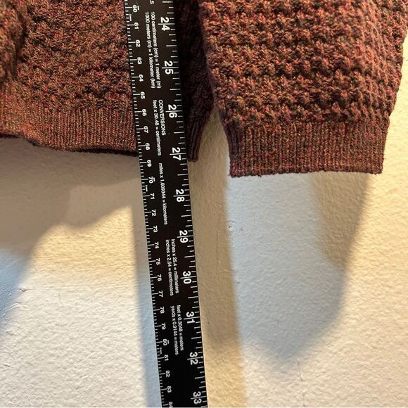 OSCAR DE LA RENTA MENS SWEATER XL BROWN HENLEY ACADEMIA EVERYDAY COZY CABIN - Picture 8 of 11